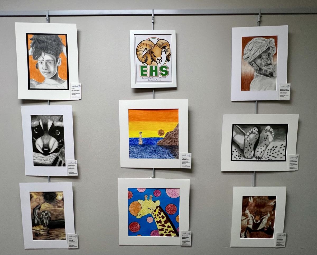 Nine pieces of artwork
